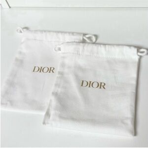 Dior Small Drawstring Dust Bags Set of 2